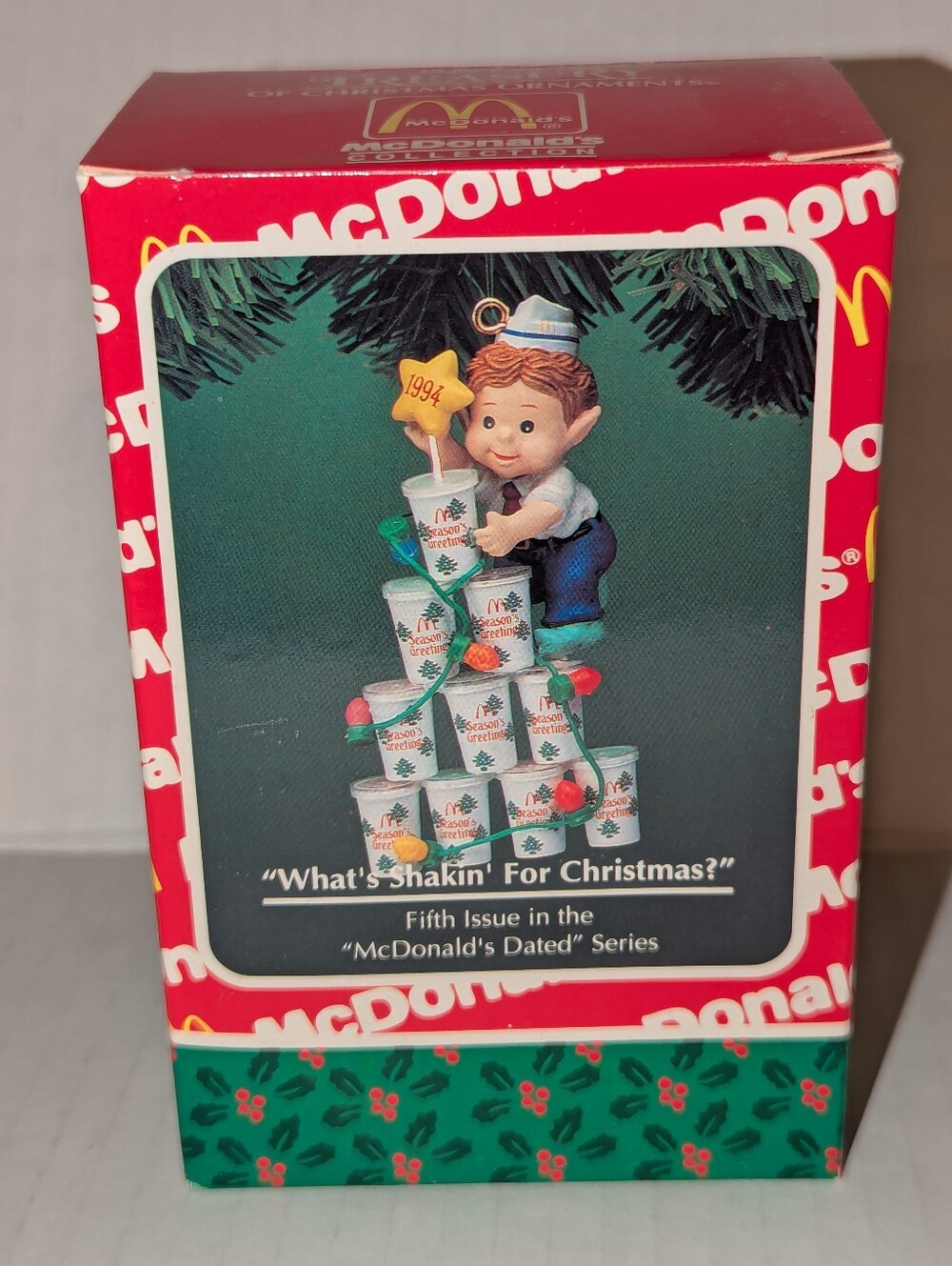 VTG 1994 McDonald's Enesco "What's Shakin' For Christmas?"